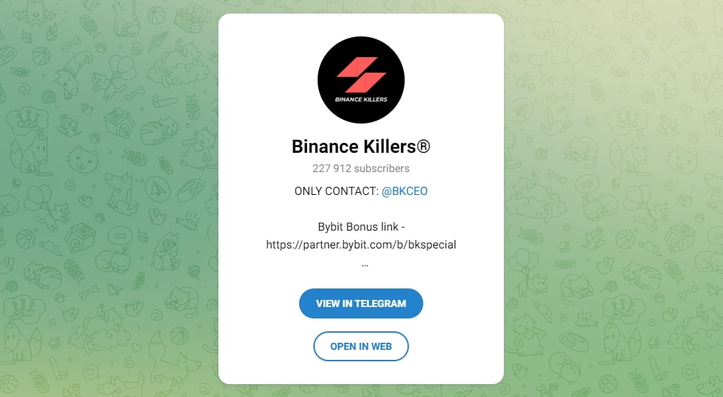 Binance Killers телеграмм