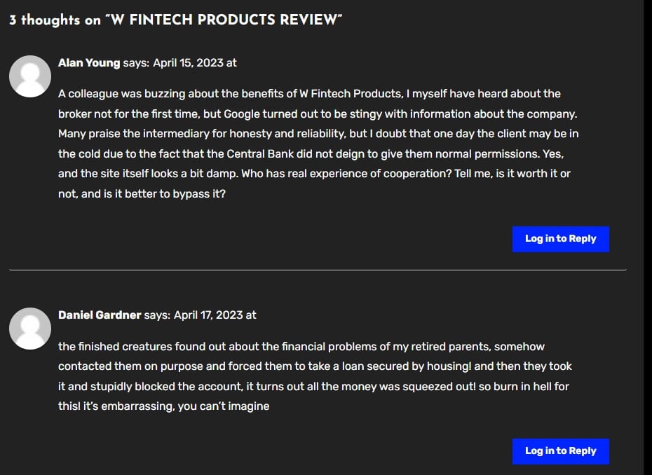 W Fintech Products отзывы