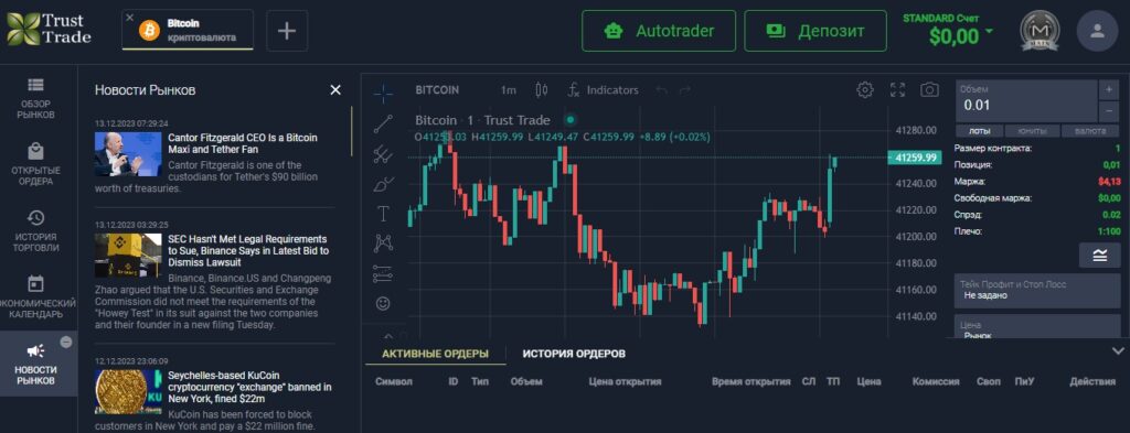 Торговая платформа Trust Trade