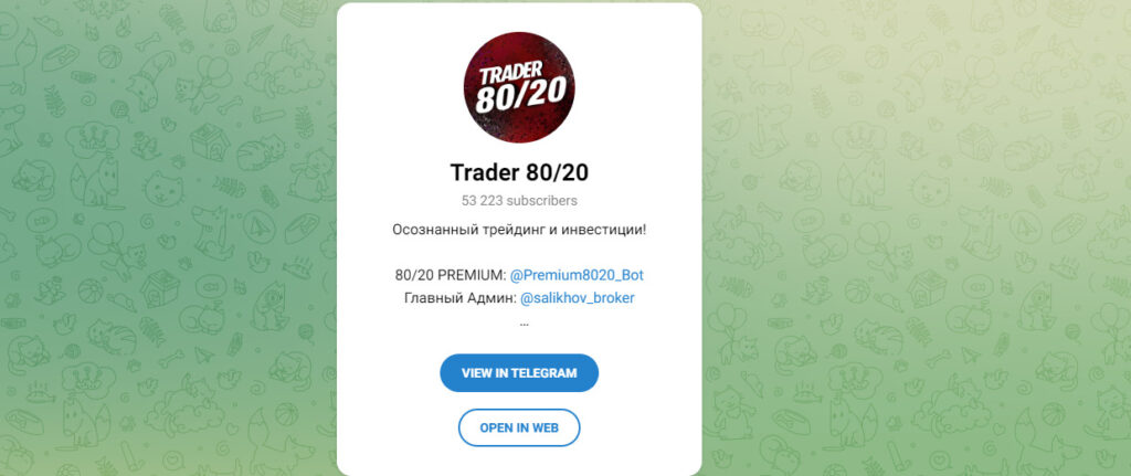 ТГ канал Trader 80/20