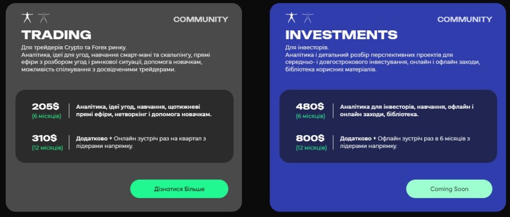 Тарифы проекта Crypto Crew