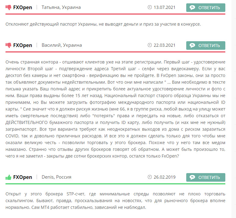 Fxopen Отзывы о брокере