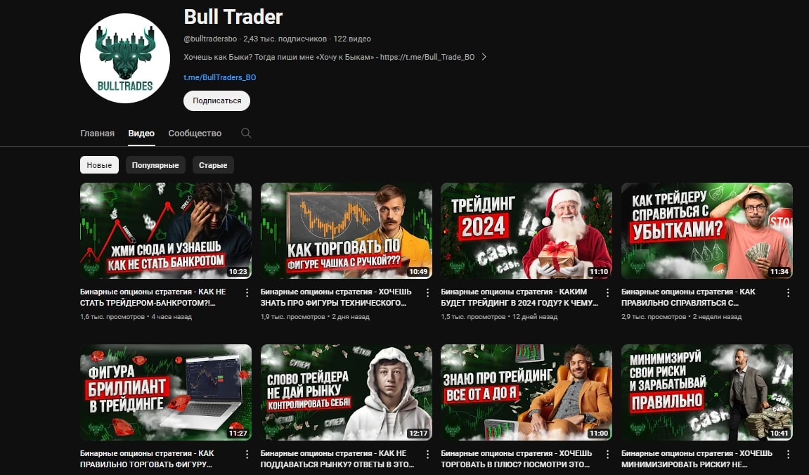 Bull trader ютуб