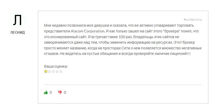 Alacommcorp отзывы