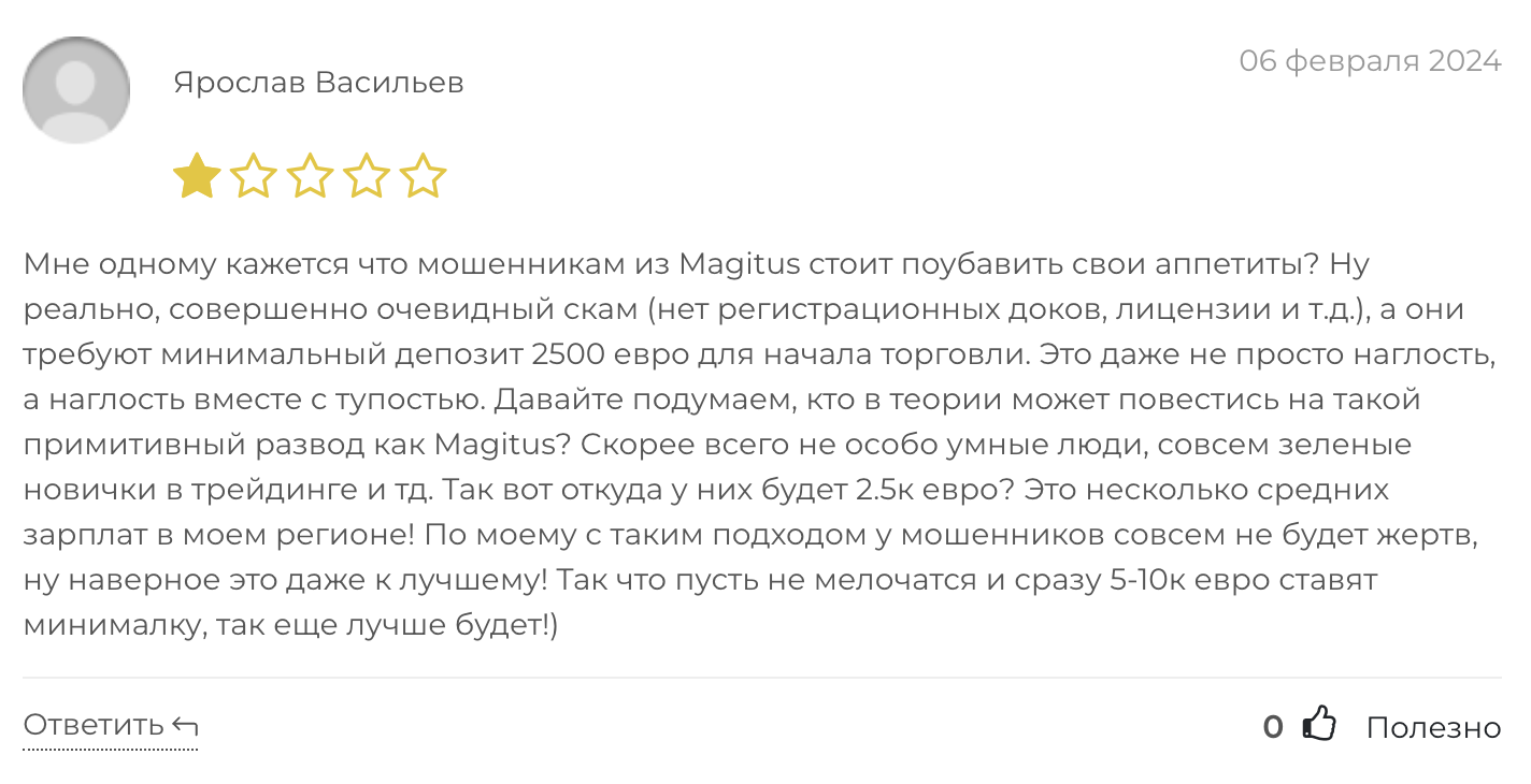 анализ magitus