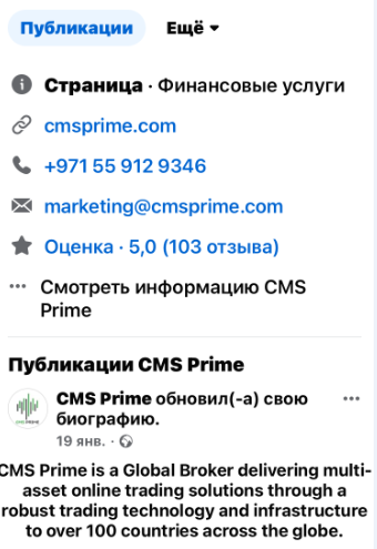 CMS Prime телеграмм