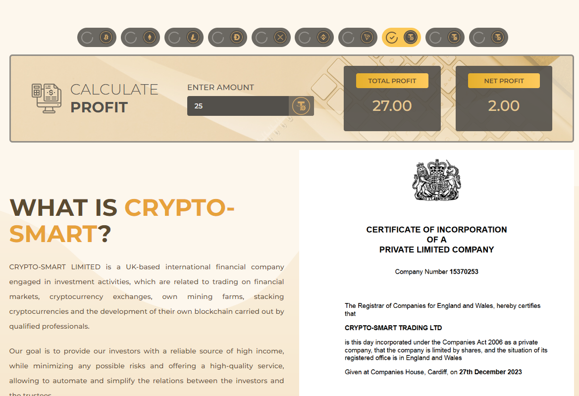 CRYPTO-SMART LIMITED COMPANY