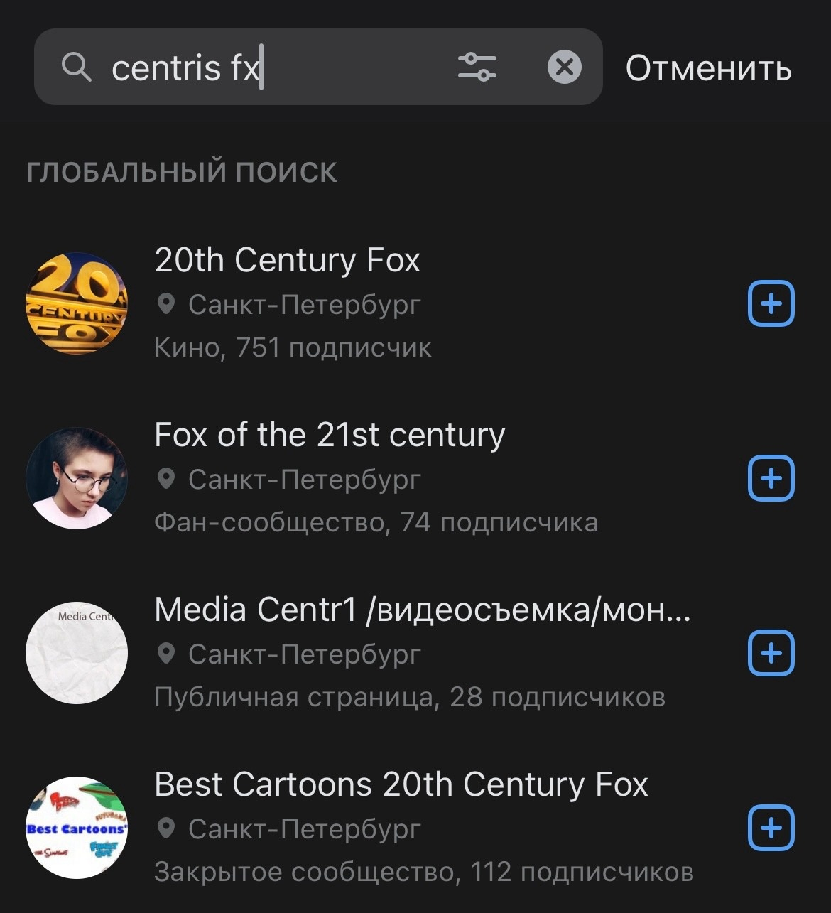 CentrisFX  типы счетов