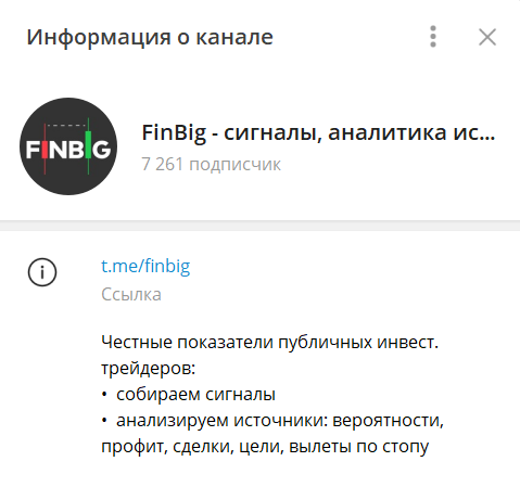 FinBig сигналы аналитика