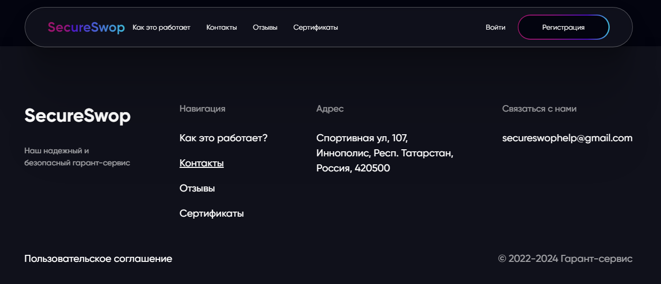 Контакты SecureSwop