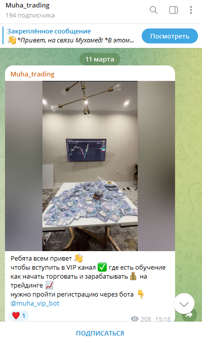 Лента канала Muha trade