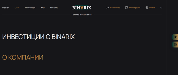 Официальный сайт binarix