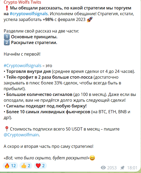 Telegram Крипто Вольфс Твист