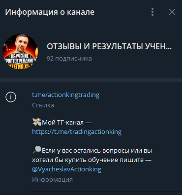 Telegram проект Вячеслава ActionKing