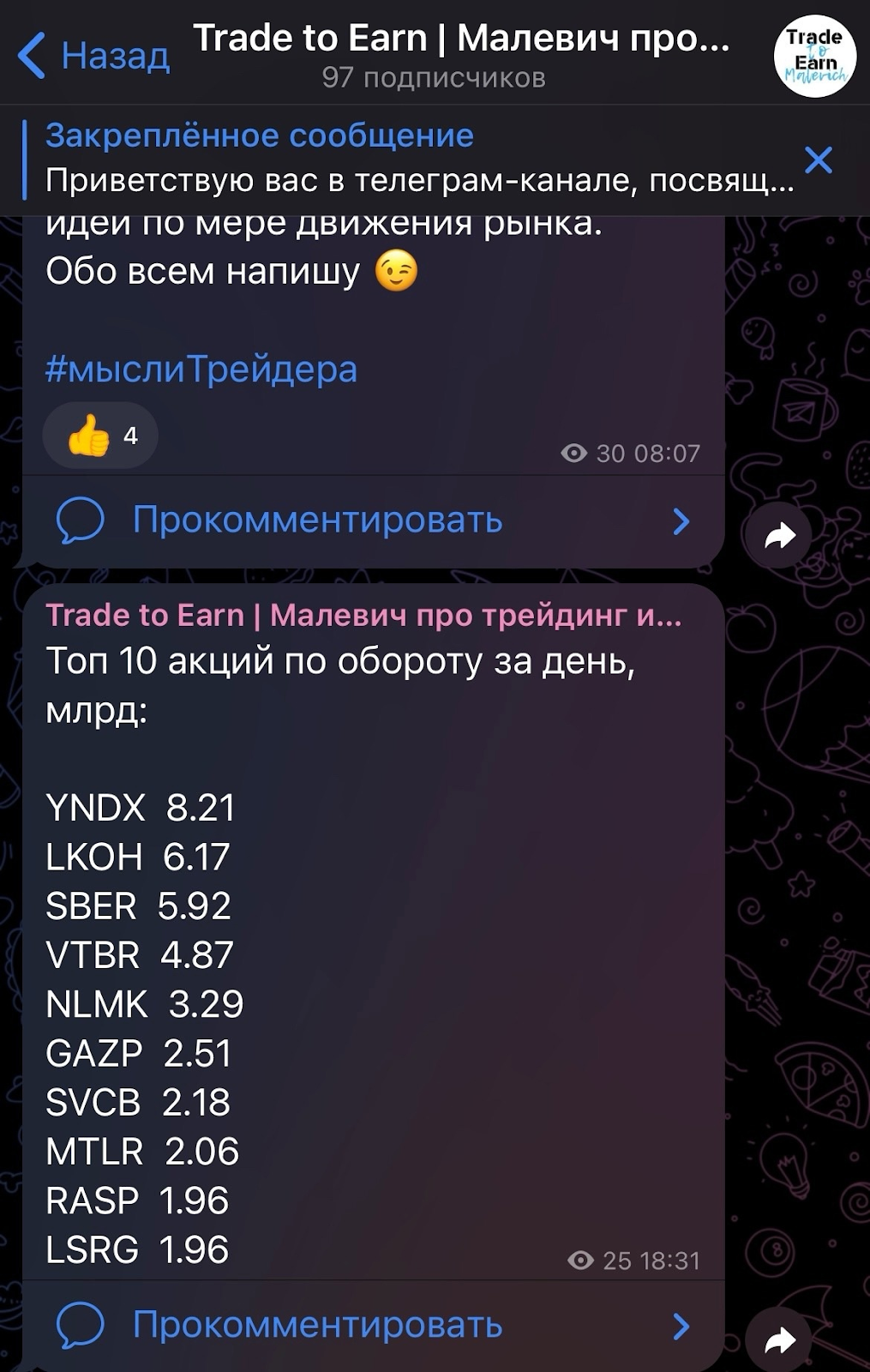 Trade to Earn Малевич про трейдинг и инвестиции