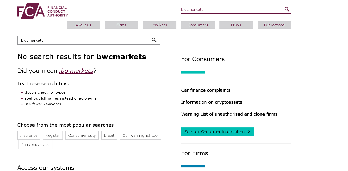 bwcmarkets com fca