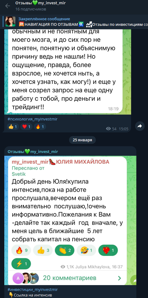 юлия михайлова инвестор отзывы