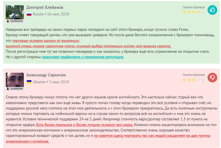 Отзывы о Forex com