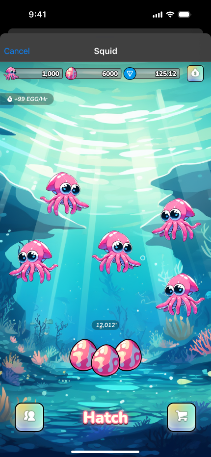 Яйца для размножения в игре Squidtg