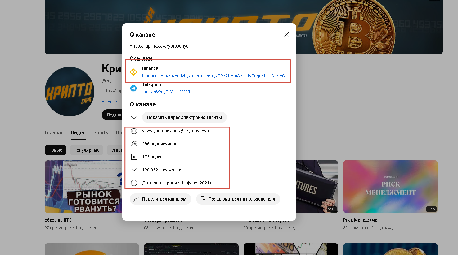 ютуб КриптоСаня