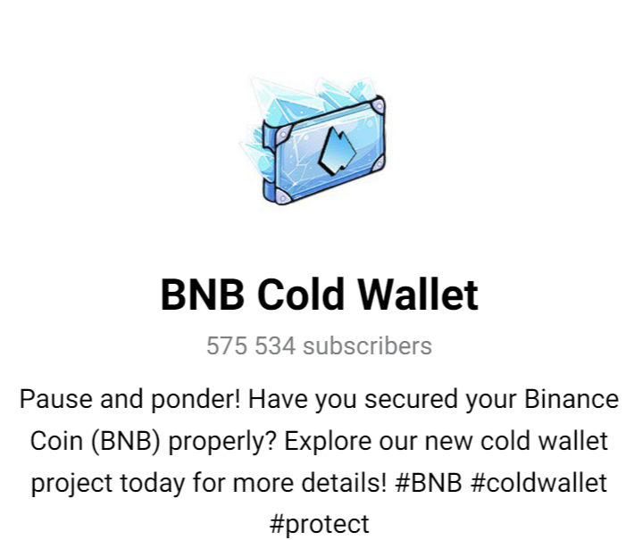 bnb wallet mine cold