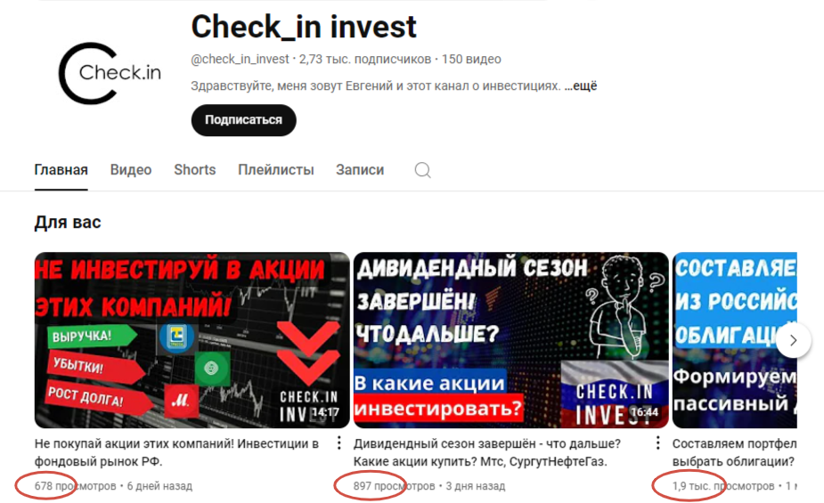 check in Invest admin