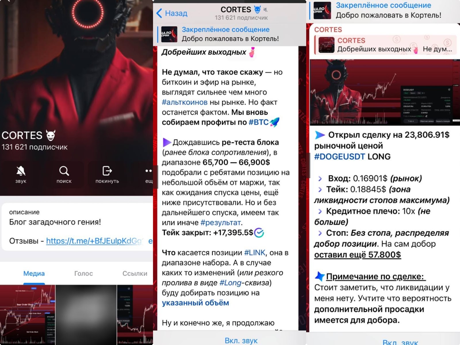 Cortes телеграм канал