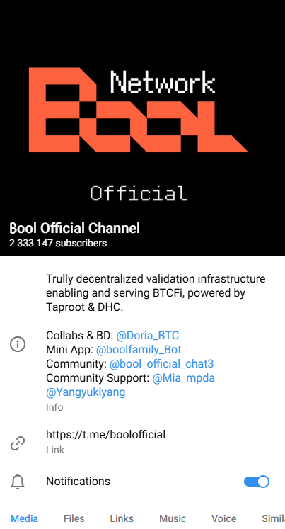 bool network telegram